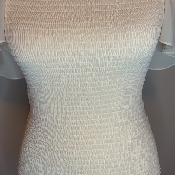 Theory Smocked Short-Sleeve Top in Recycled Sheer Georgette Size Small - Picture 6 of 11